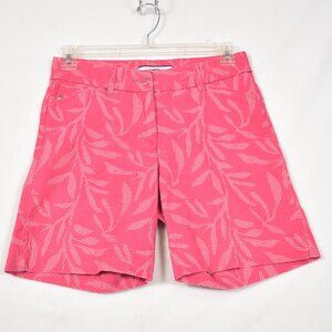 Croft & Barrow Women's Shorts Size 6 Pink Pockets Floral Cotton Blend
